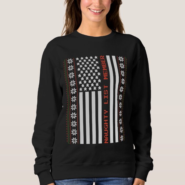 NAUGHTY CHRISTMAS USA NAUGHTY LIST MEMBER SWEATSHIRT (Front)