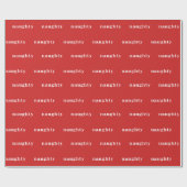 Naughty Christmas Wrapping Paper (Red) | Zazzle