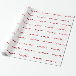 Naughty Christmas Wrapping Paper (White)
