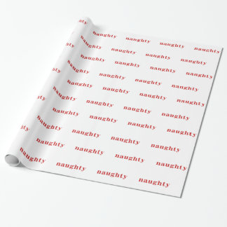 Naughty Christmas Wrapping Paper (White)