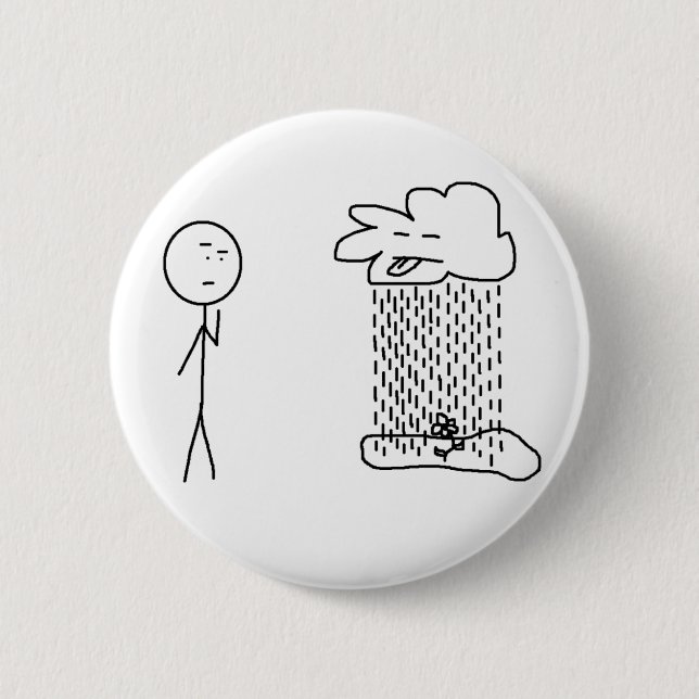 Naughty Cloud in the Sky Pinback Button (Front)