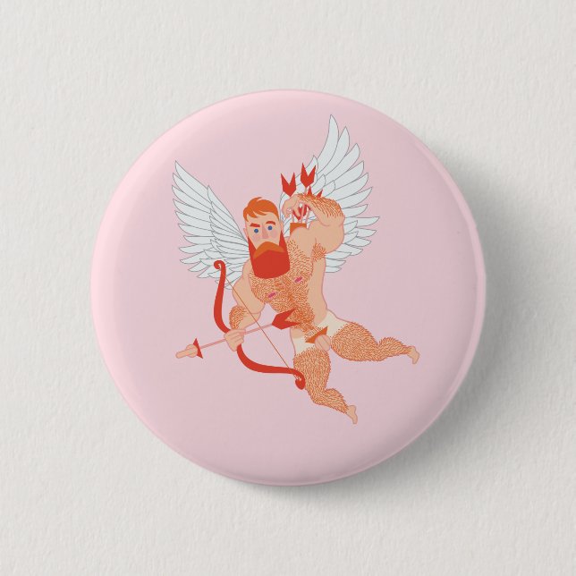 Naughty Cupid Pinback Button (Front)