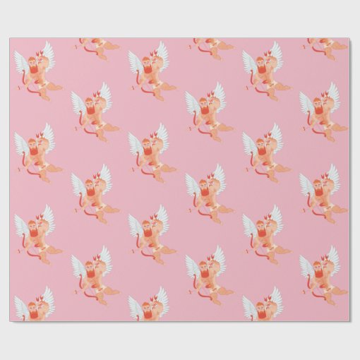 Naughty Cupid Wrapping Paper | Zazzle