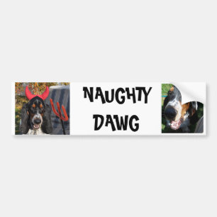 NAUGHTY DAWG BUMPER STICKER