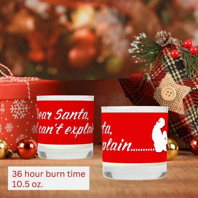 Naughty Dear Santa I Can't Explain Women Santa  Scented Candle (Creator Uploaded)