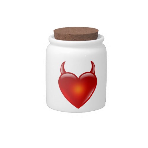 Naughty Devil Heart with Horns Candy Jar