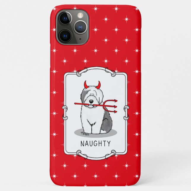 Naughty Devil Old English Sheepdog (Gray 1) Case-Mate iPhone Case (Back)