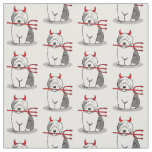 Naughty Devil Old English Sheepdog (Gray 1) Fabric