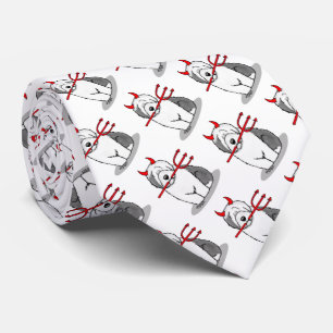 Naughty Devil Old English Sheepdog (Gray 1) Neck Tie