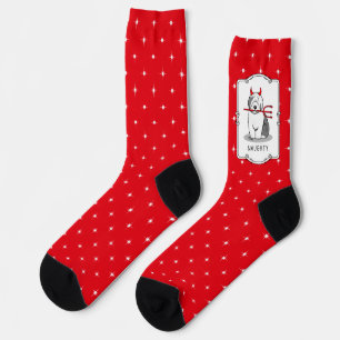 Naughty Devil Old English Sheepdog (Gray 1) Socks