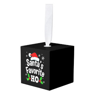 Naughty Dirty Adult Pajama Christmas Cube Ornament