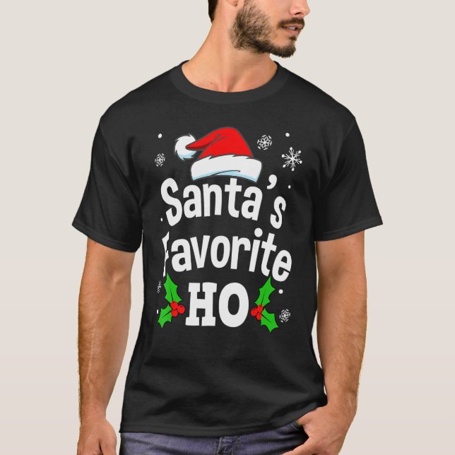 Naughty Dirty Adult Pajama Christmas Men Women T-Shirt (Front)