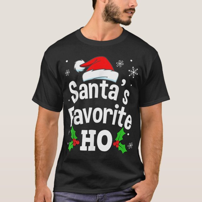 Naughty Dirty Adult Pajama Christmas Men Women T-Shirt (Front)