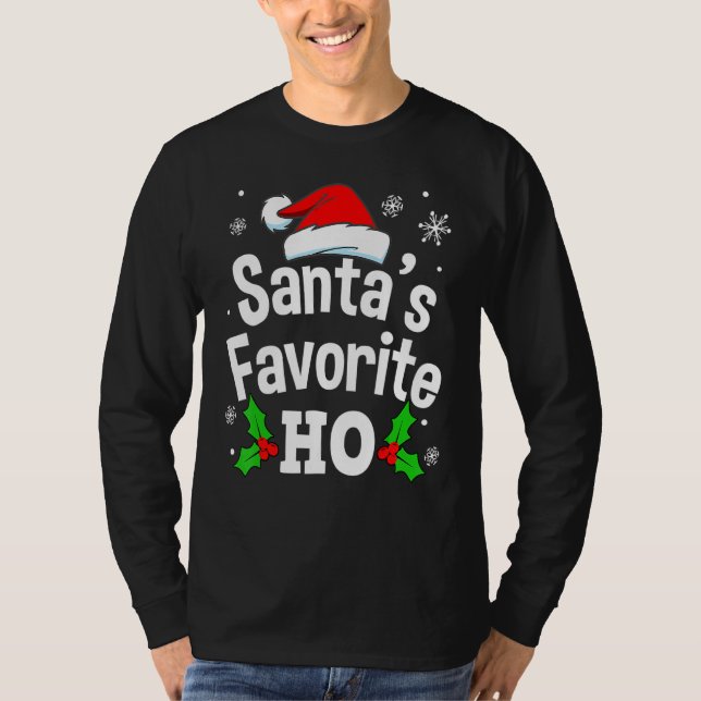 Naughty Dirty Adult Pajama Christmas Men Women T-Shirt (Front)
