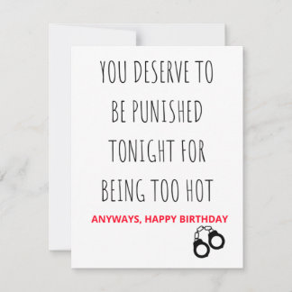 Naughty & Dirty Happy Birthday Card