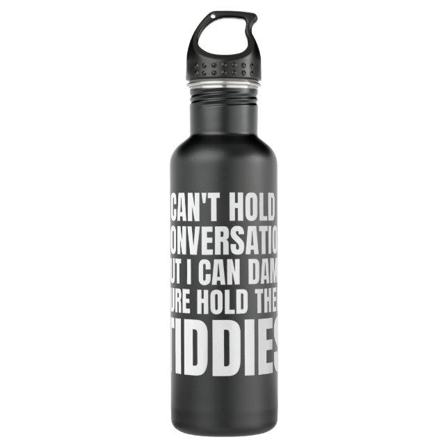 Naughty Dirty Joke Mommy Milkers Tiddies Funny Adu Stainless Steel Water Bottle (Front)