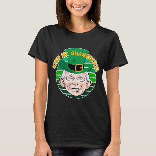 Naughty Dr Fauci Leprechaun St T-Shirt (Front)