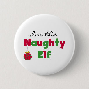 Naughty Elf Button