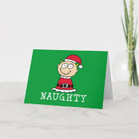 Naughty Elf Christmas Cards