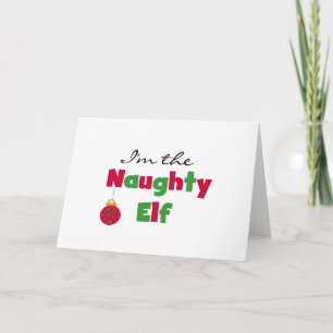 Naughty Elf Holiday Card