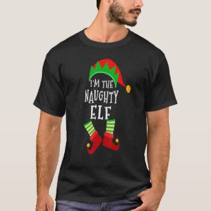 Naughty Elf Matching Family Group Christmas Party T-Shirt