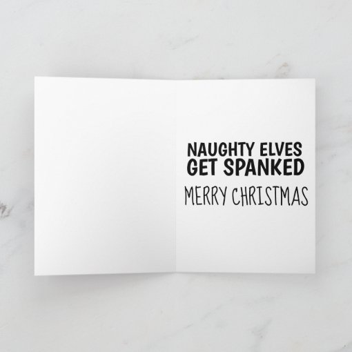 Naughty Elves Get Spanked Funny Spanking Christmas Card Zazzle