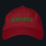 "Naughty" Embroidery Cap<br><div class="desc">Naughty cap for those not so nice! Perfect cap for Christmas gifts! Gifts for guys under $30! Christmas gifts. Stocking stuffers!</div>