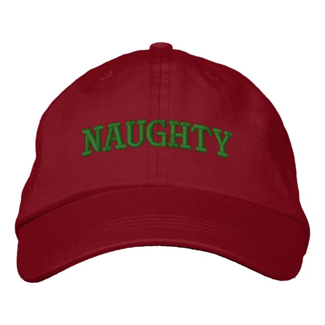 "Naughty" Embroidery Cap (Front)