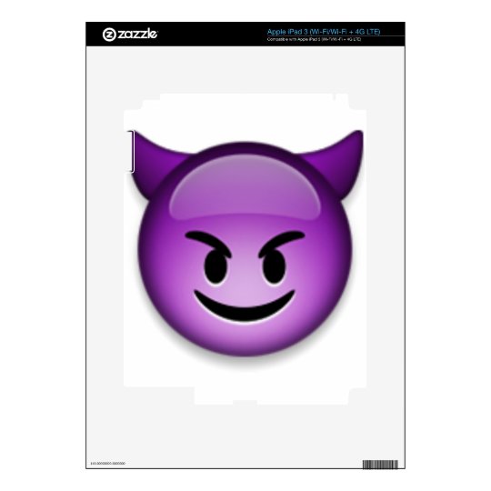 Naughty Emoji Face Ipad 3 Decal Zazzle Com