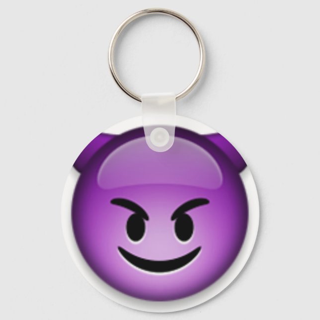 Naughty Emoji face Keychain (Front)