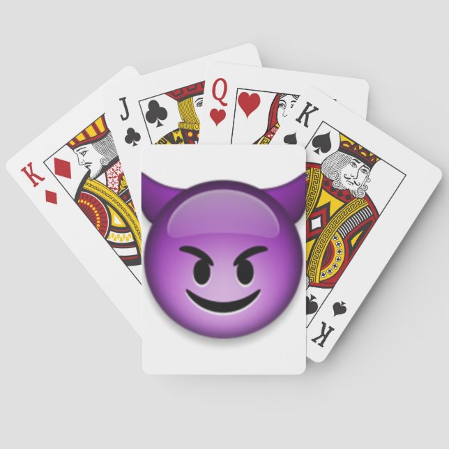 Naughty Emoji face Poker Cards (Back)