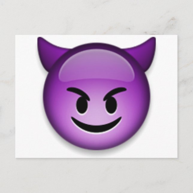 Naughty Emoji face Postcard (Front)