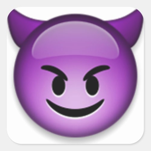 Naughty Emoji face Square Sticker