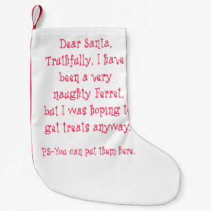 Naughty Ferret Small Christmas Stocking