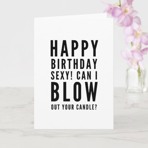 Naughty funny boyfriend happy birthday card