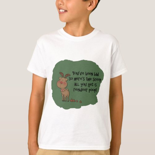 Naughty Funny Christmas Reindeer Poop Gift Saying T_Shirt
