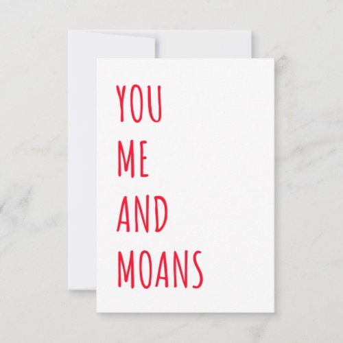 Naughty Funny Valentines Day  Birthday Card 