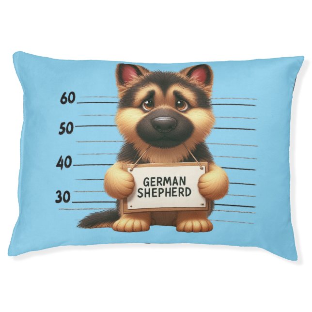 Naughty German Shepherd Pet Bed (Front)
