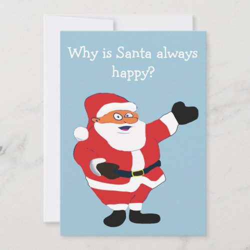 Naughty Girl Bad Santa Funny Joke Humor Fun Invitation