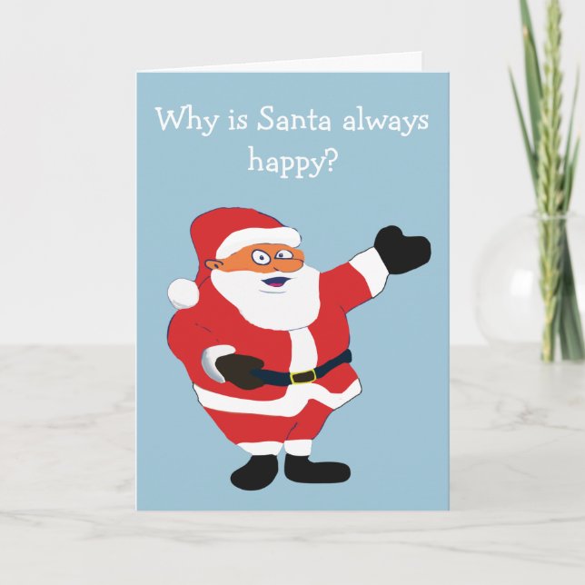 Naughty Girl Bad Santa 😂 Funny Joke Humor  Holiday Card (Front)