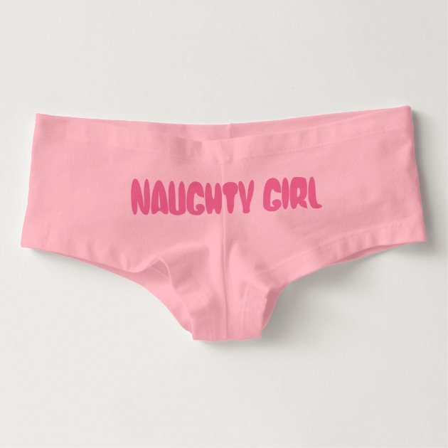 Naughty Girl Christmas Boyshorts Pink Panties Zazzle