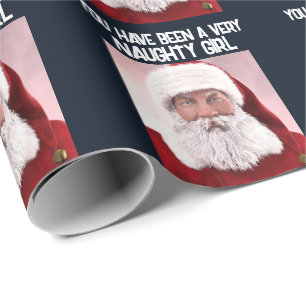 NAUGHTY GIRL CHRISTMAS SANTA WRAPPING PAPER