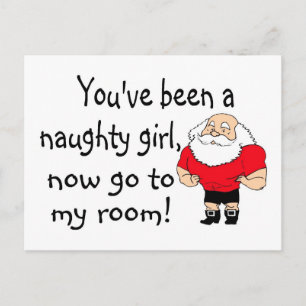 Naughty Girl Go To My Room Postcard