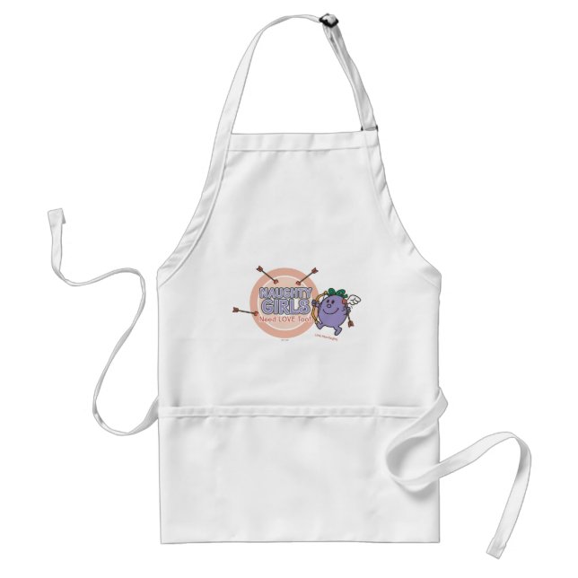 Naughty Girls Need Love Too! Adult Apron (Front)