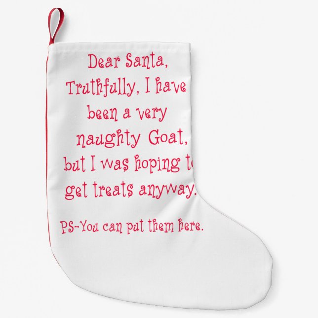 Naughty Goat Small Christmas Stocking (Front)