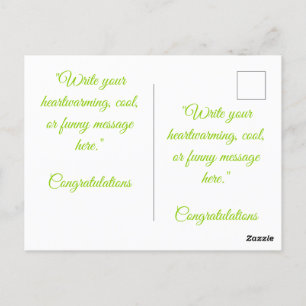 Naughty Green CUSTOMIZABLE Postcard