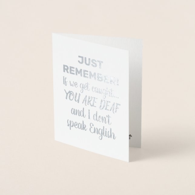 Naughty Groom and Groomsman Proposal Agreement Foil Card (Front)