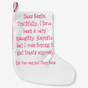 Naughty Hamster Small Christmas Stocking