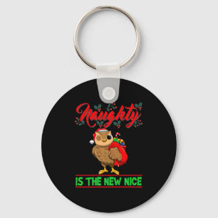 Naughty Is The New Nice Christmas Santa Xmas Premi Keychain