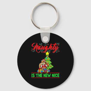 Naughty Is The New Nice Christmas Santa Xmas Premi Keychain